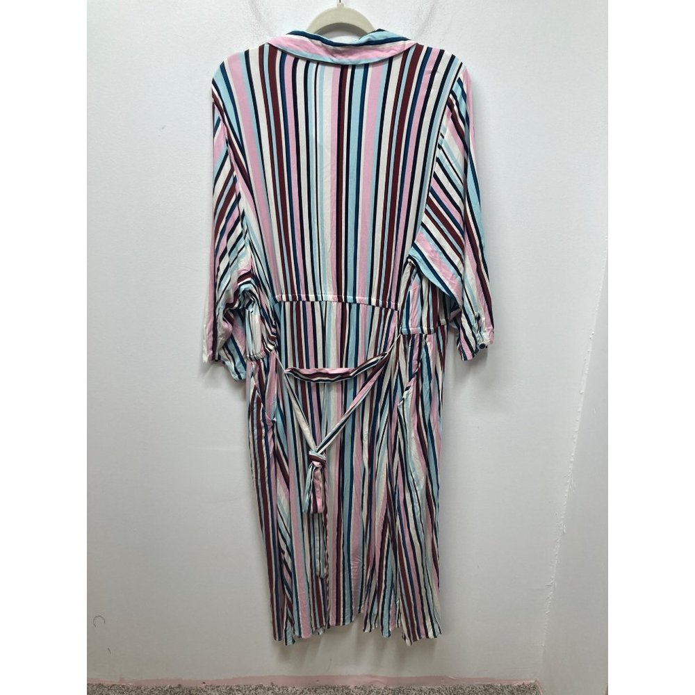 Torrid Midi Stretch Challis Button Front Shirt Dr… - image 7